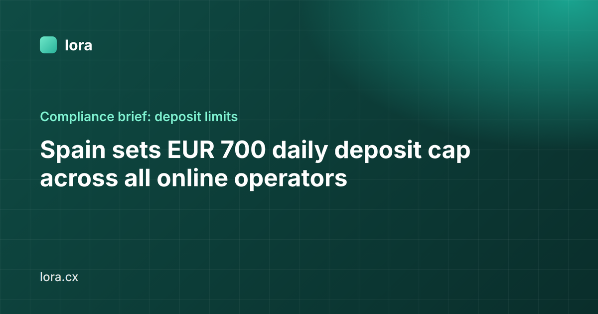 Spain sets EUR 700 daily deposit cap across all online operators